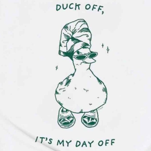 Duck Off It's My Day Off Vintage T-Shirt Graphic T-Shirt - Picture 2 of 4